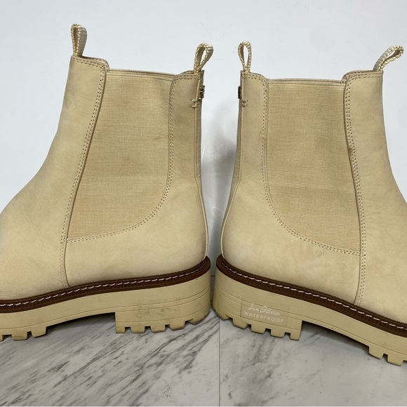 Sam Edelman Laguna Cream Nubuck Lug Sole Chelsea Boot 7 1/2 W - Picture 9 of 16